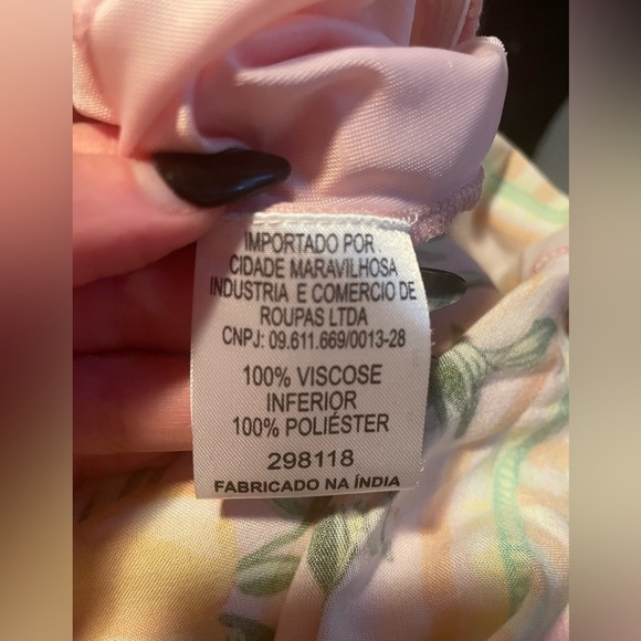 FARM Rio Pink Floral Blouse with Yellow Accents - Picture 5 of 7